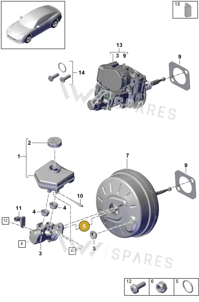 PAB611243 — Porsche Panamera (2016-2020) diagram p49604000, position 5