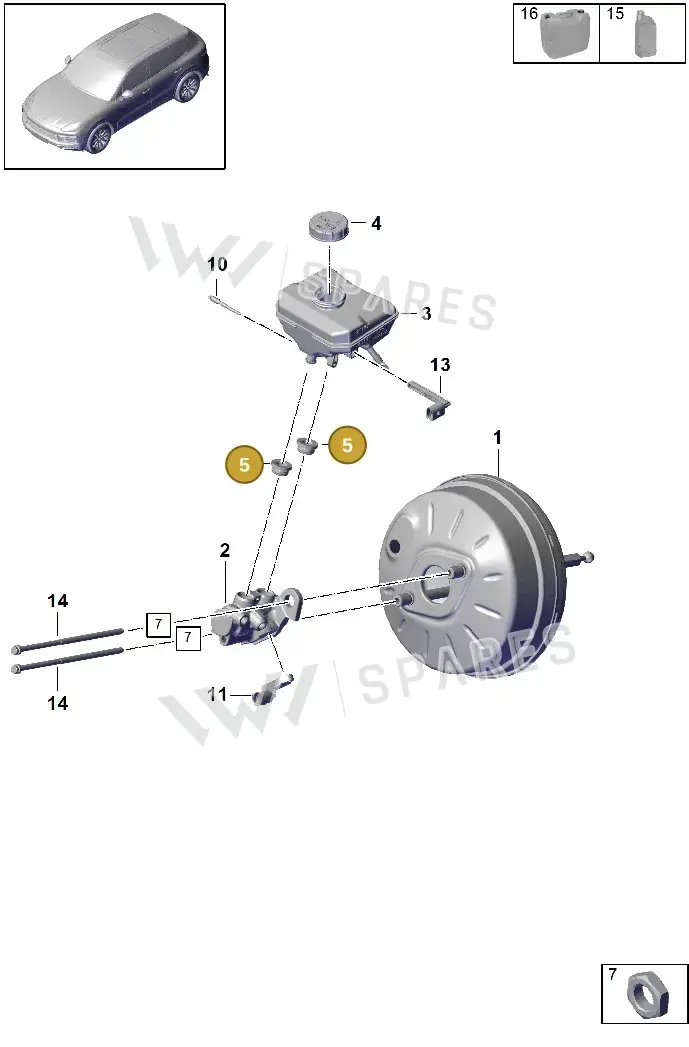 PAB611817 — Porsche Cayenne (2017-2023) diagram p51604000, position 5