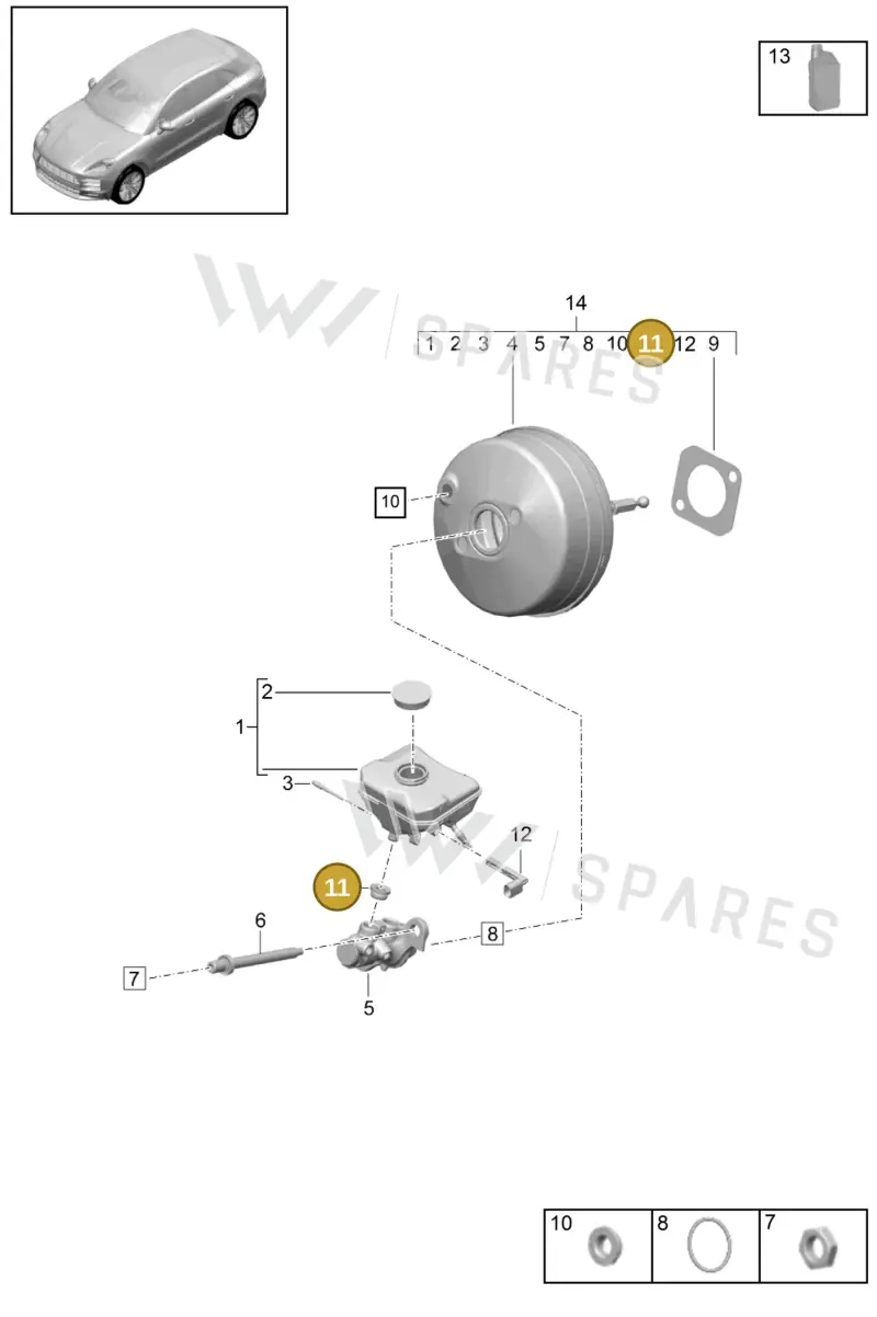PAB611817 — Porsche Macan (2018-2022) diagram p52604000, position 11