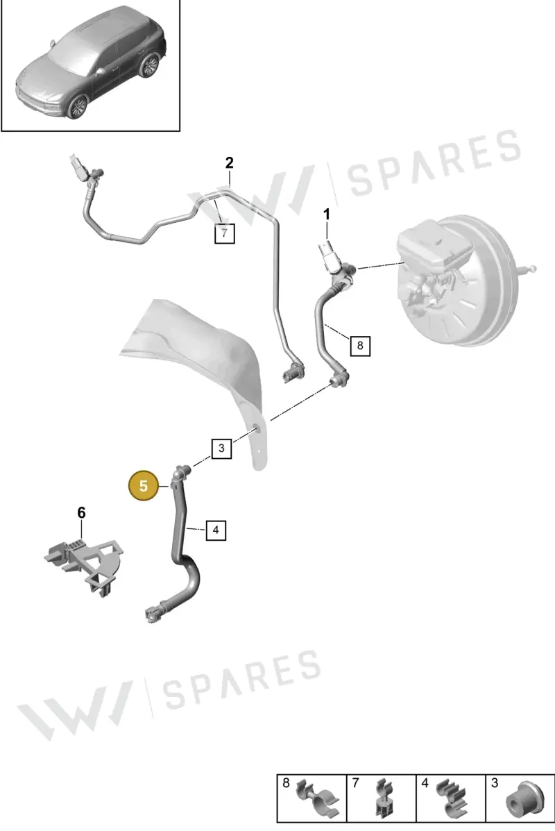 PAB61193170 — Porsche Cayenne (2017-2023) diagram p51604050, position 5