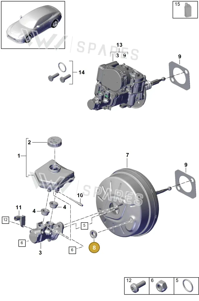 PAB612250 — Porsche Panamera (2016-2020) diagram p49604000, position 8
