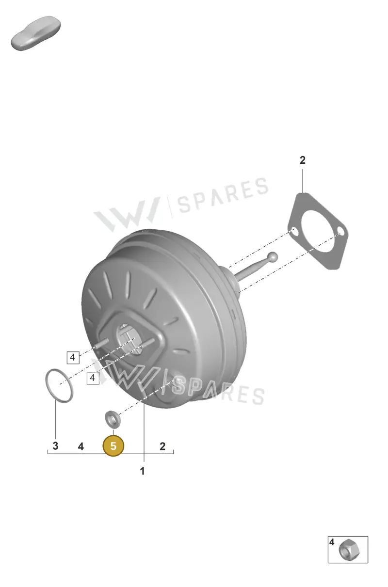 PAB612250 — Porsche Panamera (2020-2023) diagram p58604002, position 5