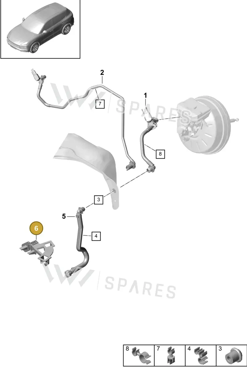 PAB61279700 — Porsche Cayenne (2017-2023) diagram p51604050, position 6