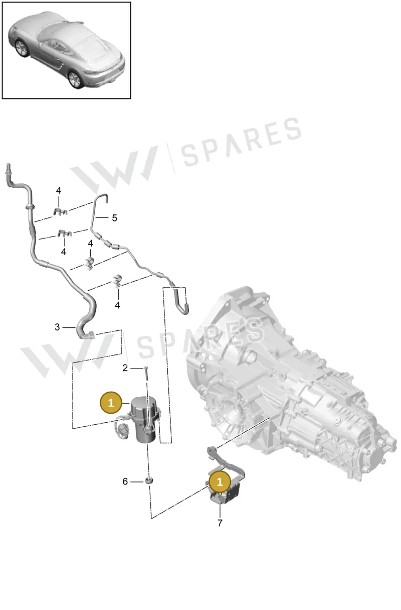 PAB614215 — Porsche Cayman (2016-2019) diagram p50604050, position 1