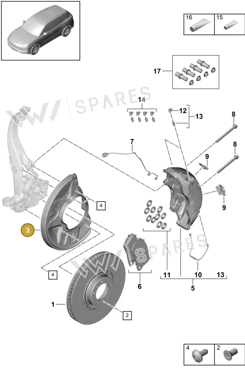 PAB61531202 — Porsche Cayenne (2017-2023) diagram p51602015, position 3