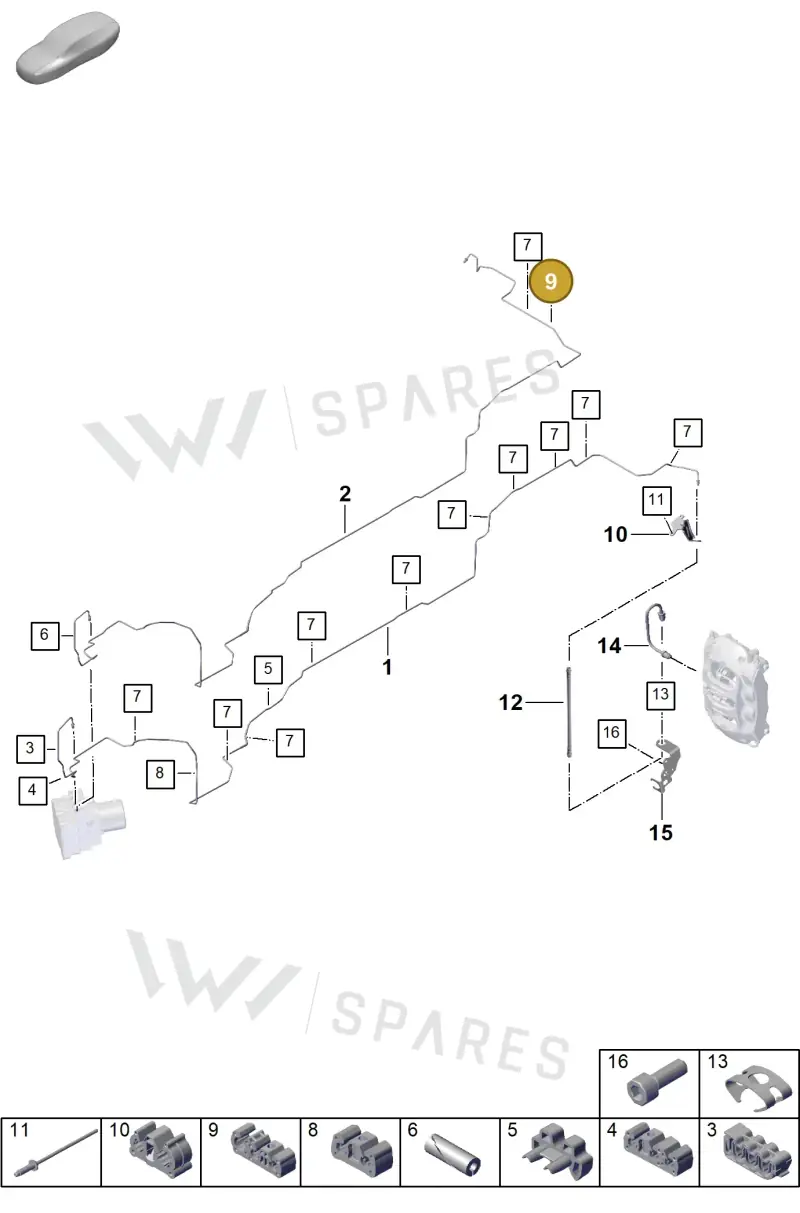 PAB61673900 — Porsche Cayenne Coupe (2023-2023) diagram p60000004, position 9
