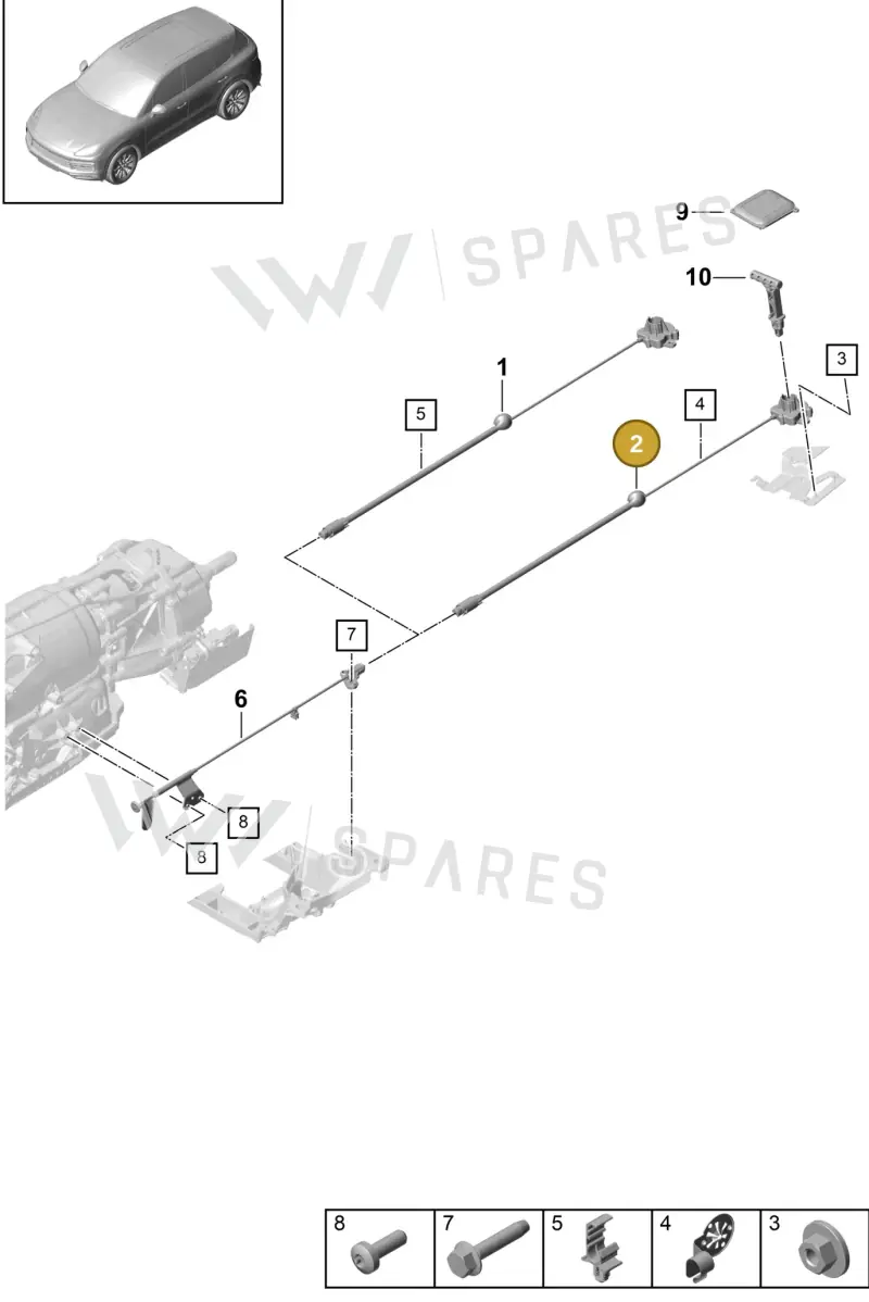 PAB713035B — Porsche Cayenne (2017-2023) diagram p51000004, position 2