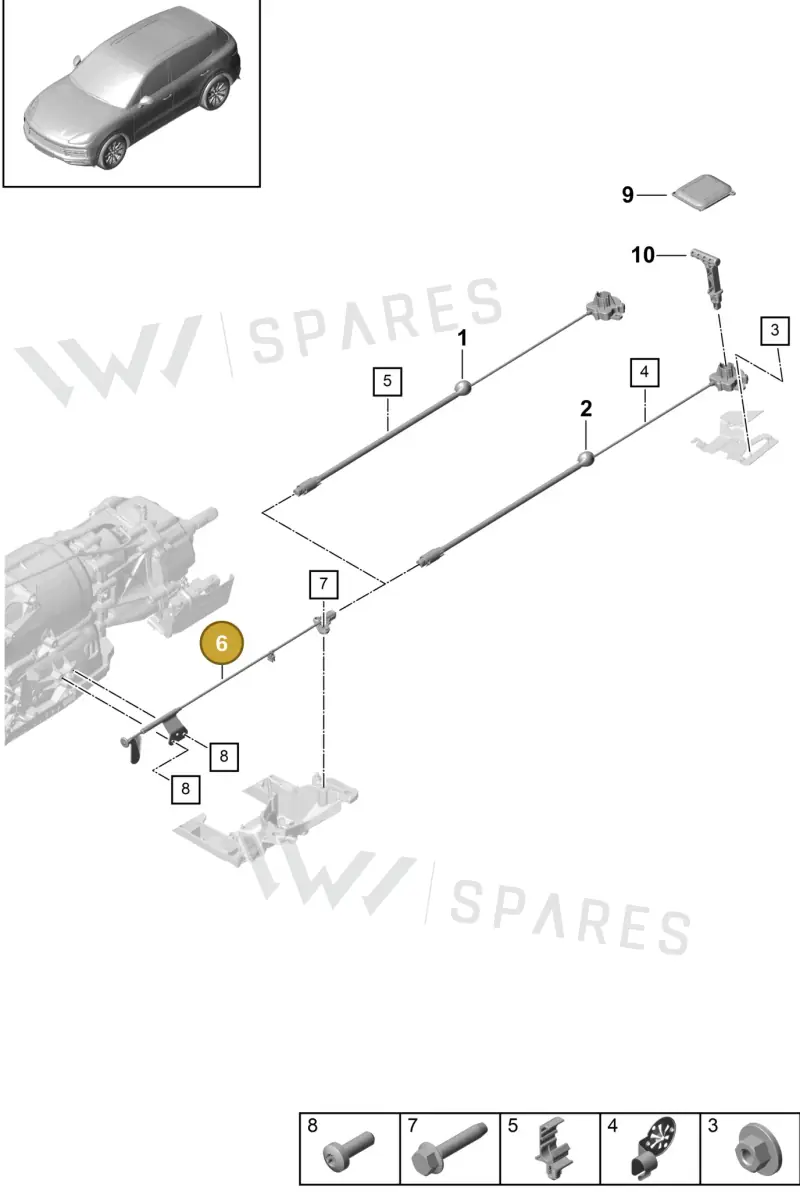 PAB713045 — Porsche Cayenne (2017-2023) diagram p51000004, position 6
