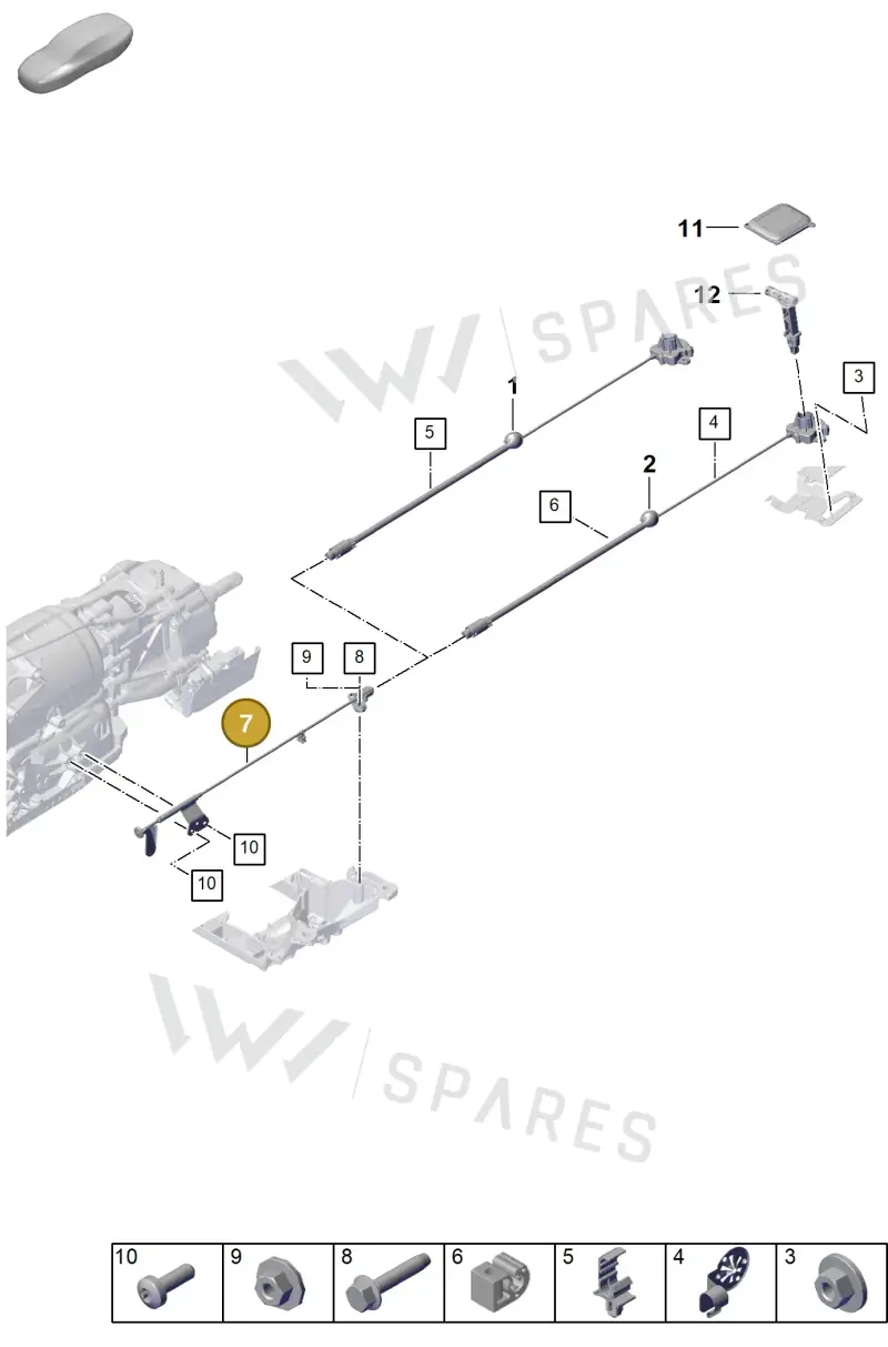 PAB713045A — Porsche Cayenne Coupe (2023-2023) diagram p60701050, position 7