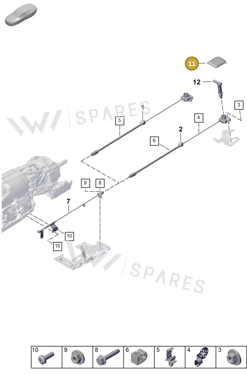 PAB713079 — Porsche Cayenne Coupe (2023-2023) diagram p60701050, position 11