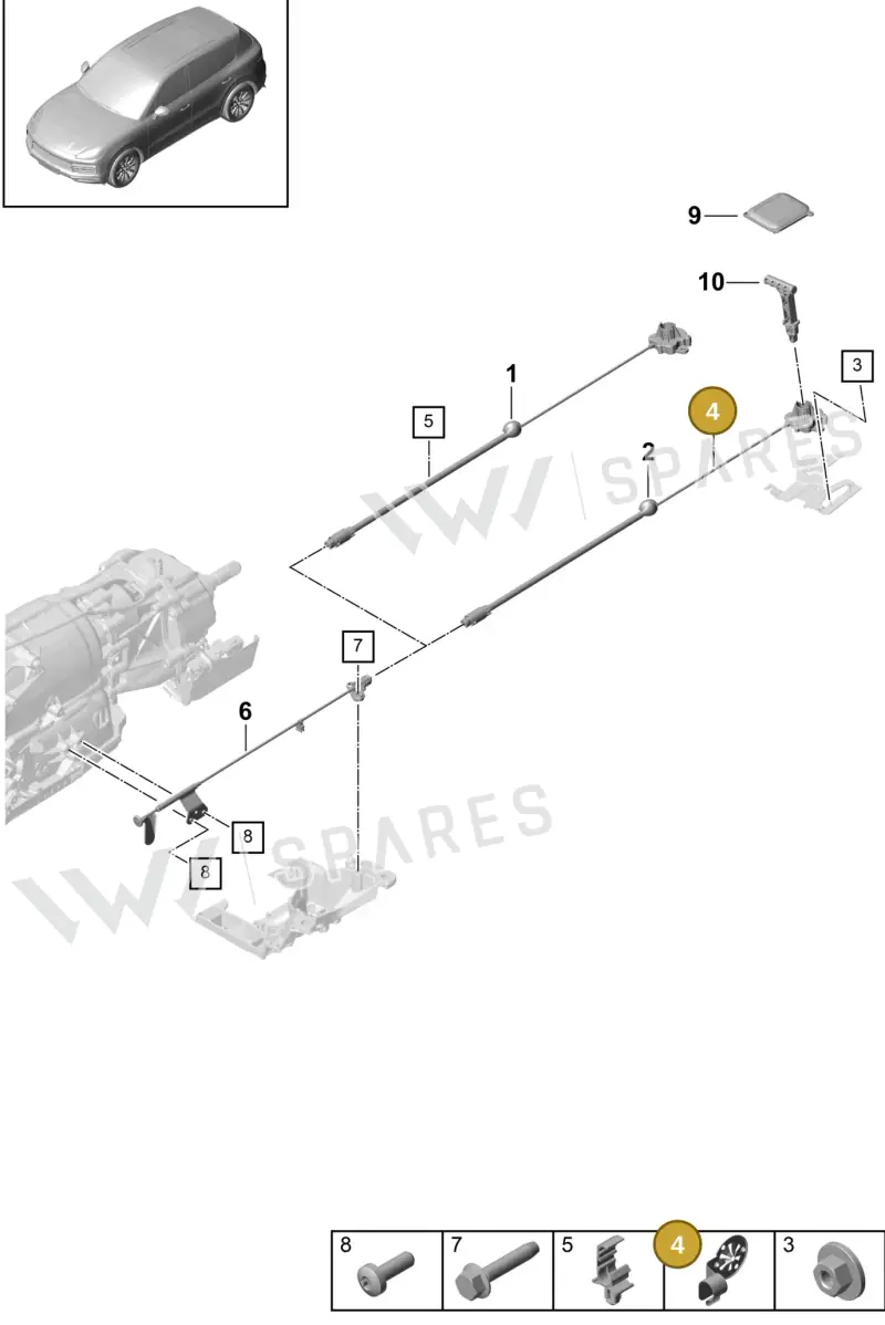 PAB713850 — Porsche Cayenne (2017-2023) diagram p51000004, position 4