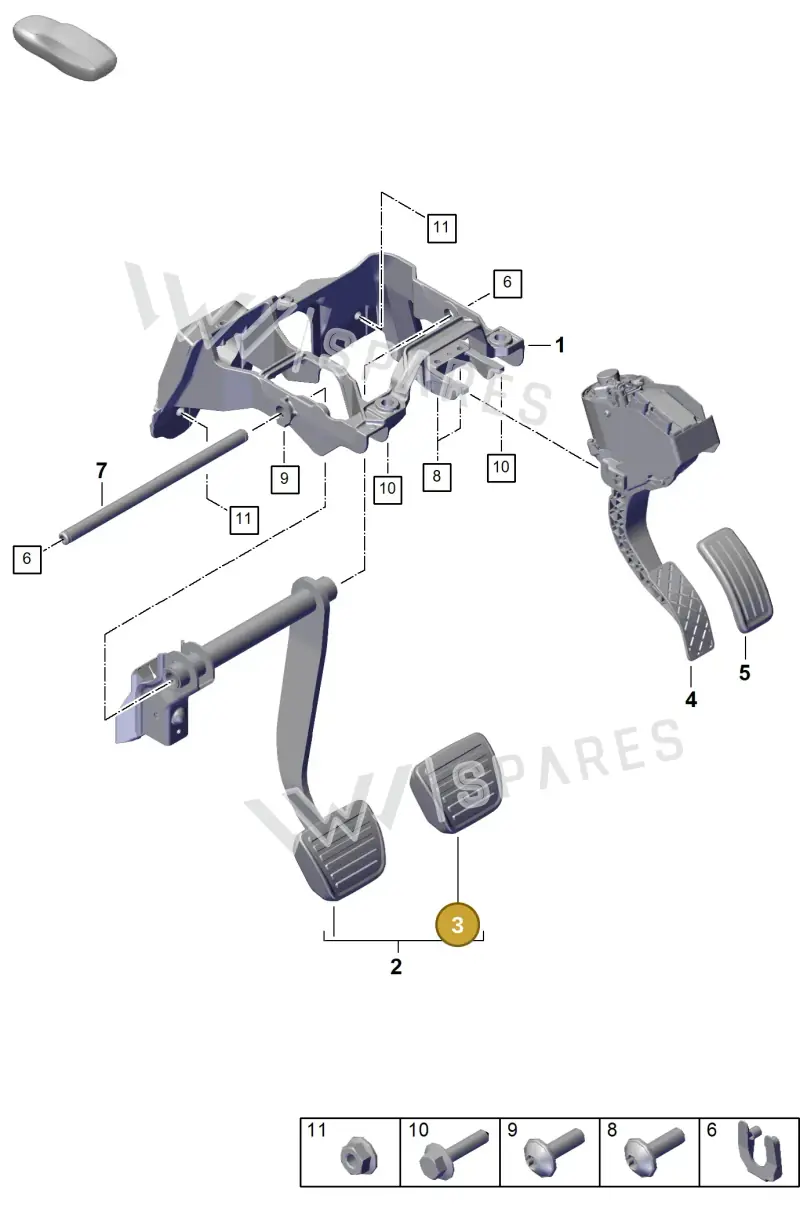 PAB723173B — Porsche Cayenne Coupe (2023-2023) diagram p60702200, position 3