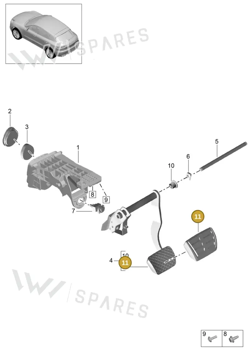 PAB723173 — Porsche Macan (2018-2022) diagram p52702000, position 11