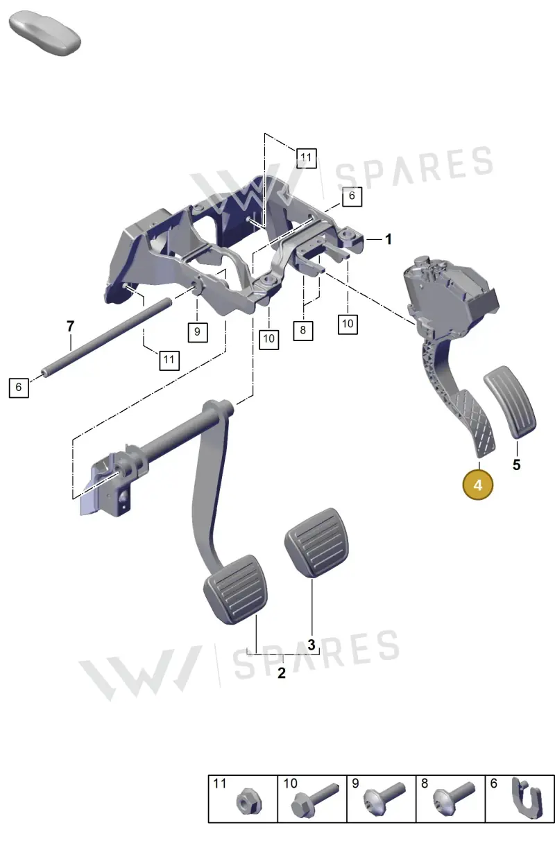 PAB723523B — Porsche Cayenne (2017-2023) diagram p51000010, position 4