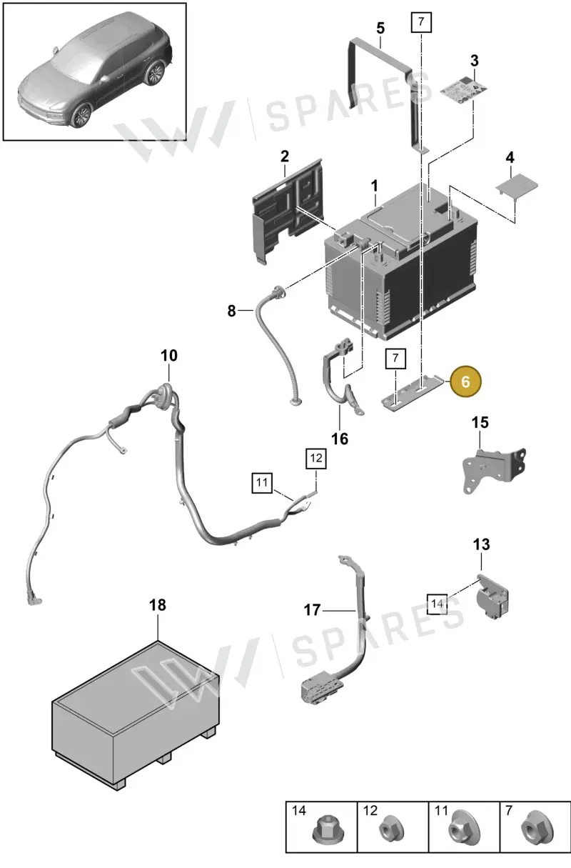 PAB802419 — Porsche Cayenne (2017-2023) diagram p51902010, position 6