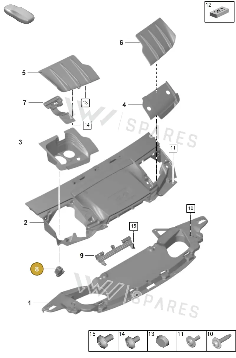 PAB810773B — Porsche 911 (2021-2022) diagram p59803100, position 8