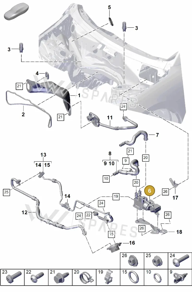 PAB816112A — Porsche Cayenne Coupe (2023-2023) diagram p60815001, position 6