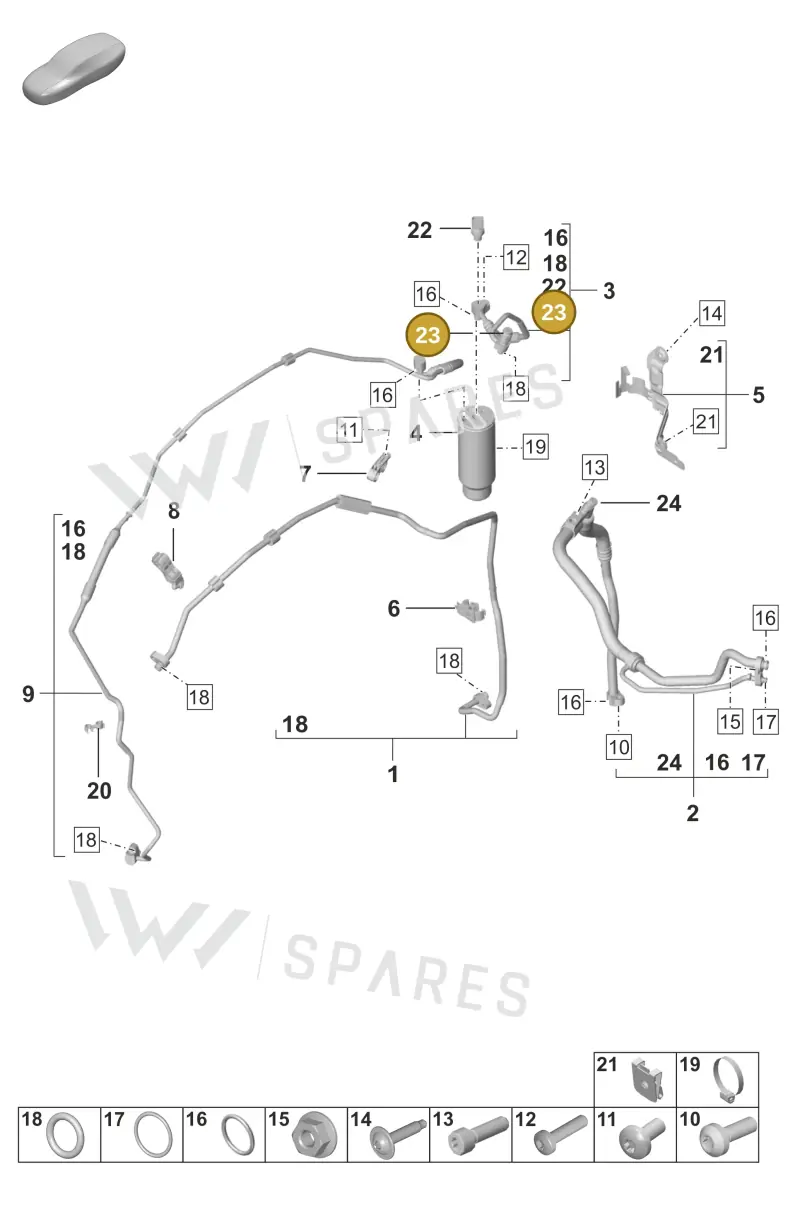 PAB816581 — Porsche 911 (2024-2025) diagram p53814700, position 23