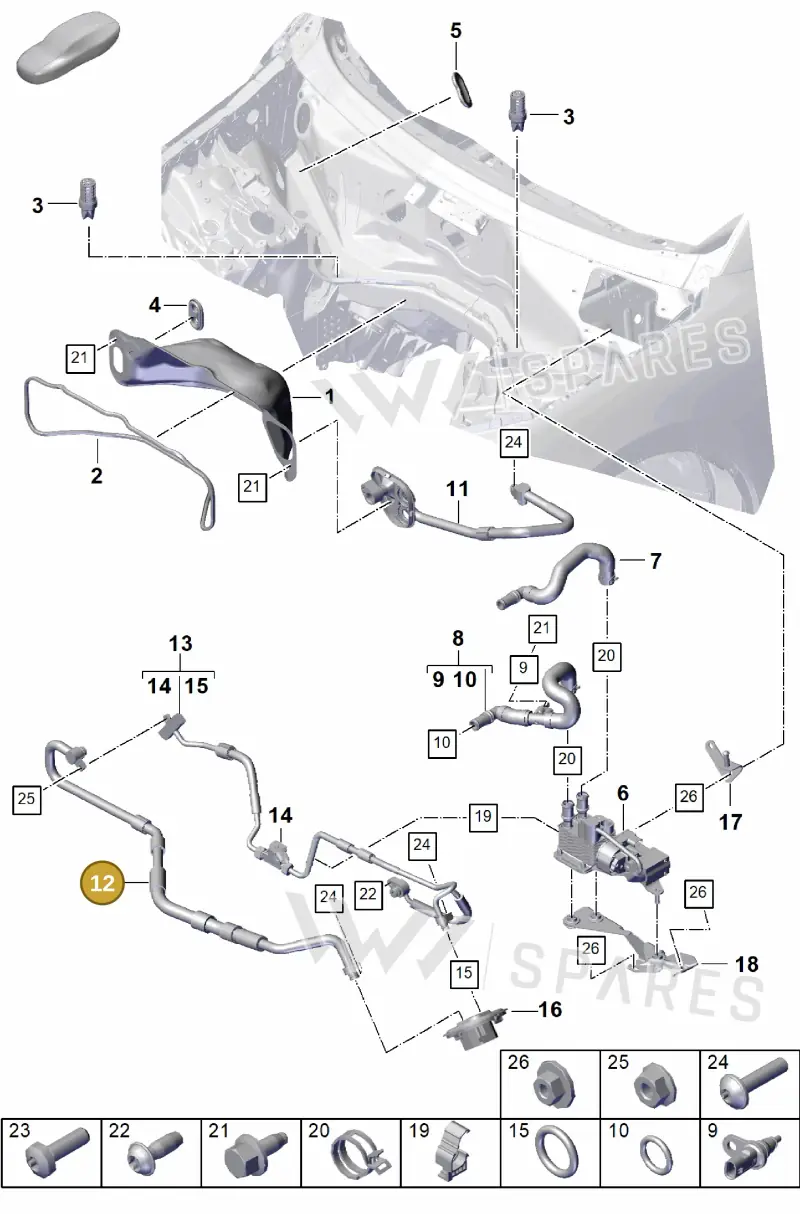 PAB81674060 — Porsche Cayenne Coupe (2023-2023) diagram p60815001, position 12