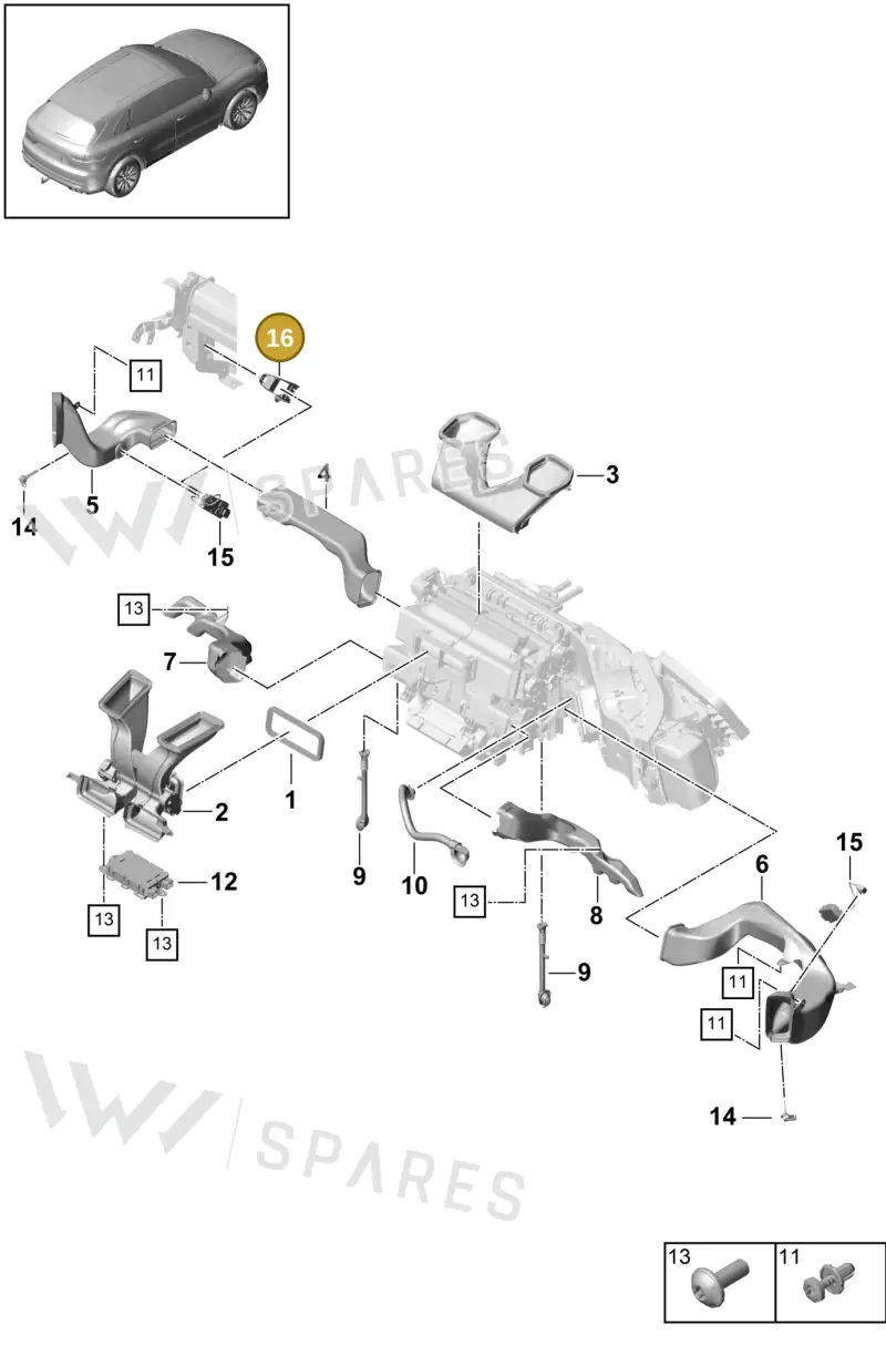 PAB819259 — Porsche Cayenne (2017-2023) diagram p51814000, position 16