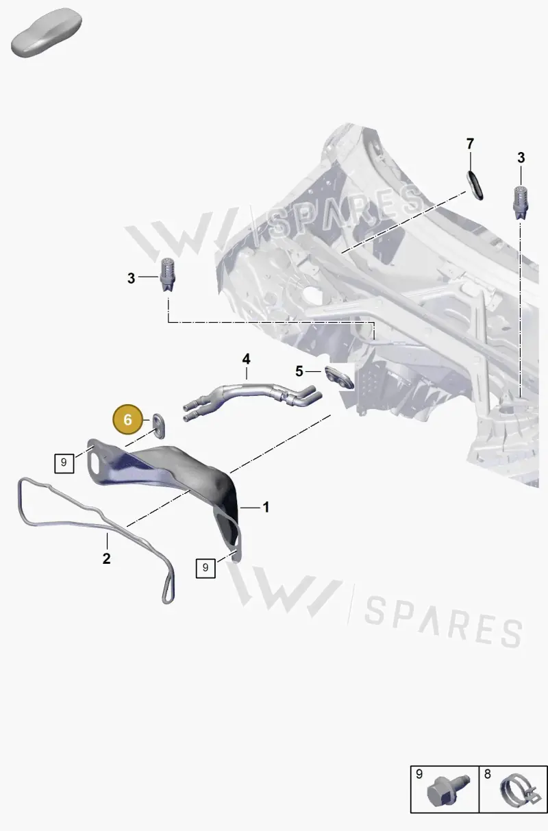PAB81934500 — Porsche Cayenne Coupe (2023-2023) diagram p60813000, position 6