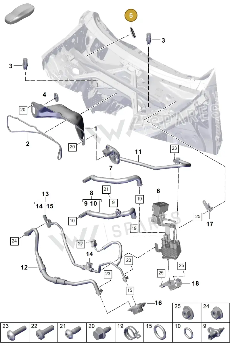 PAB819345A — Porsche Cayenne Coupe (2023-2023) diagram p60815000, position 5