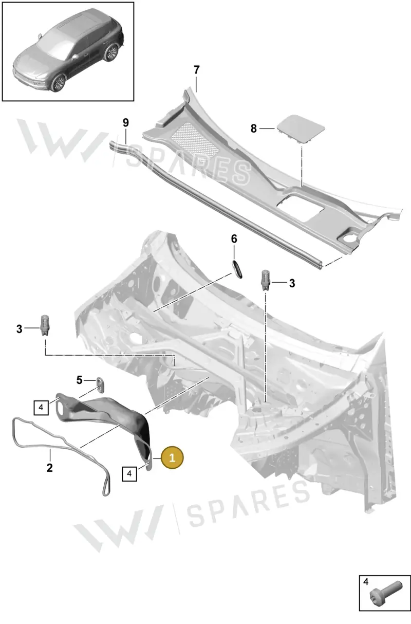 PAB81952310 — Porsche Cayenne (2017-2023) diagram p51000008, position 1