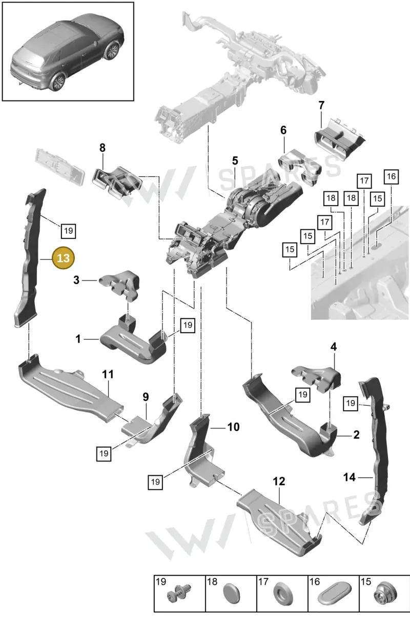 PAB81972500 — Porsche Cayenne (2017-2023) diagram p51814014, position 13