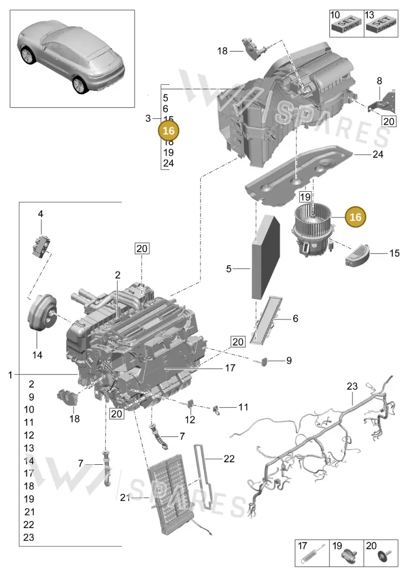 PAB820021C — Porsche Macan (2018-2022) diagram p52814000, position 16