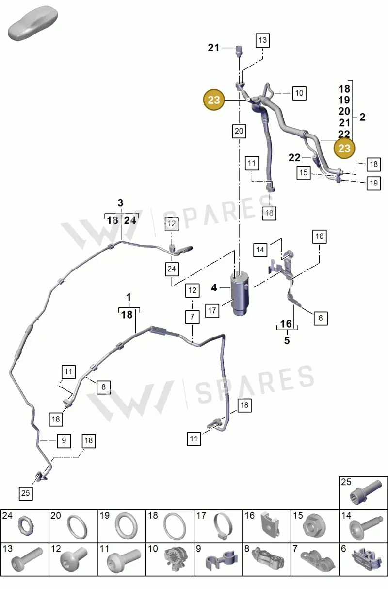 PAB820581A — Porsche 911 (2020-2022) diagram p57814710, position 23