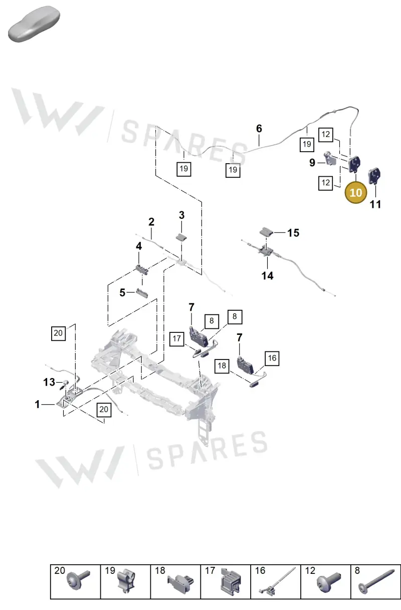 PAB823633 — Porsche Cayenne Coupe (2023-2023) diagram p60803050, position 10