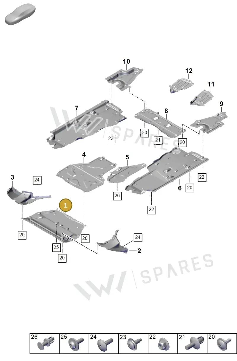 PAB825235J — Porsche Cayenne Coupe (2023-2023) diagram p60801710, position 1