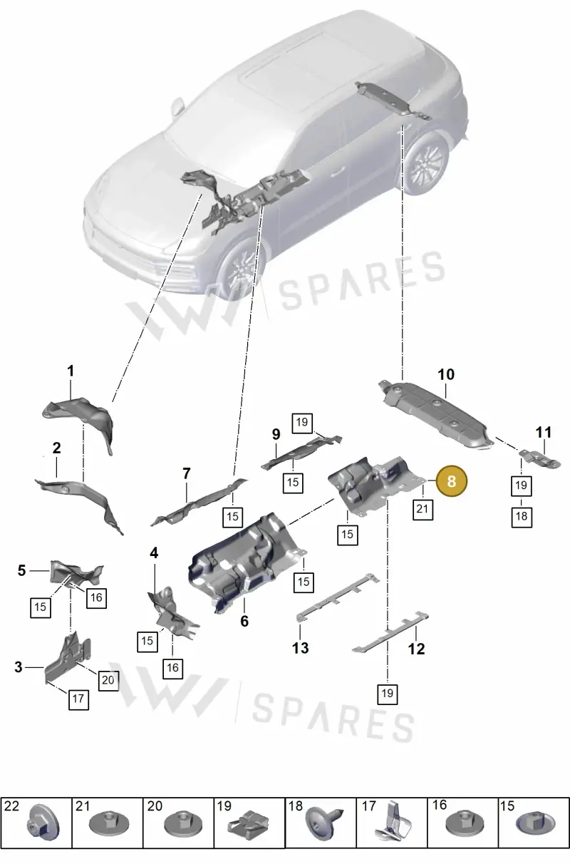 PAB825691A — Porsche Cayenne Coupe (2023-2023) diagram p60801720, position 8+9