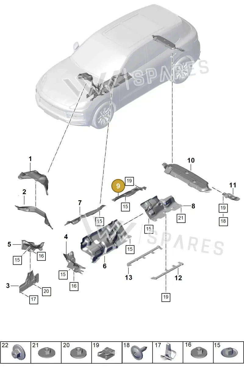 PAB825692 — Porsche Cayenne Coupe (2023-2023) diagram p60801720, position 9+10