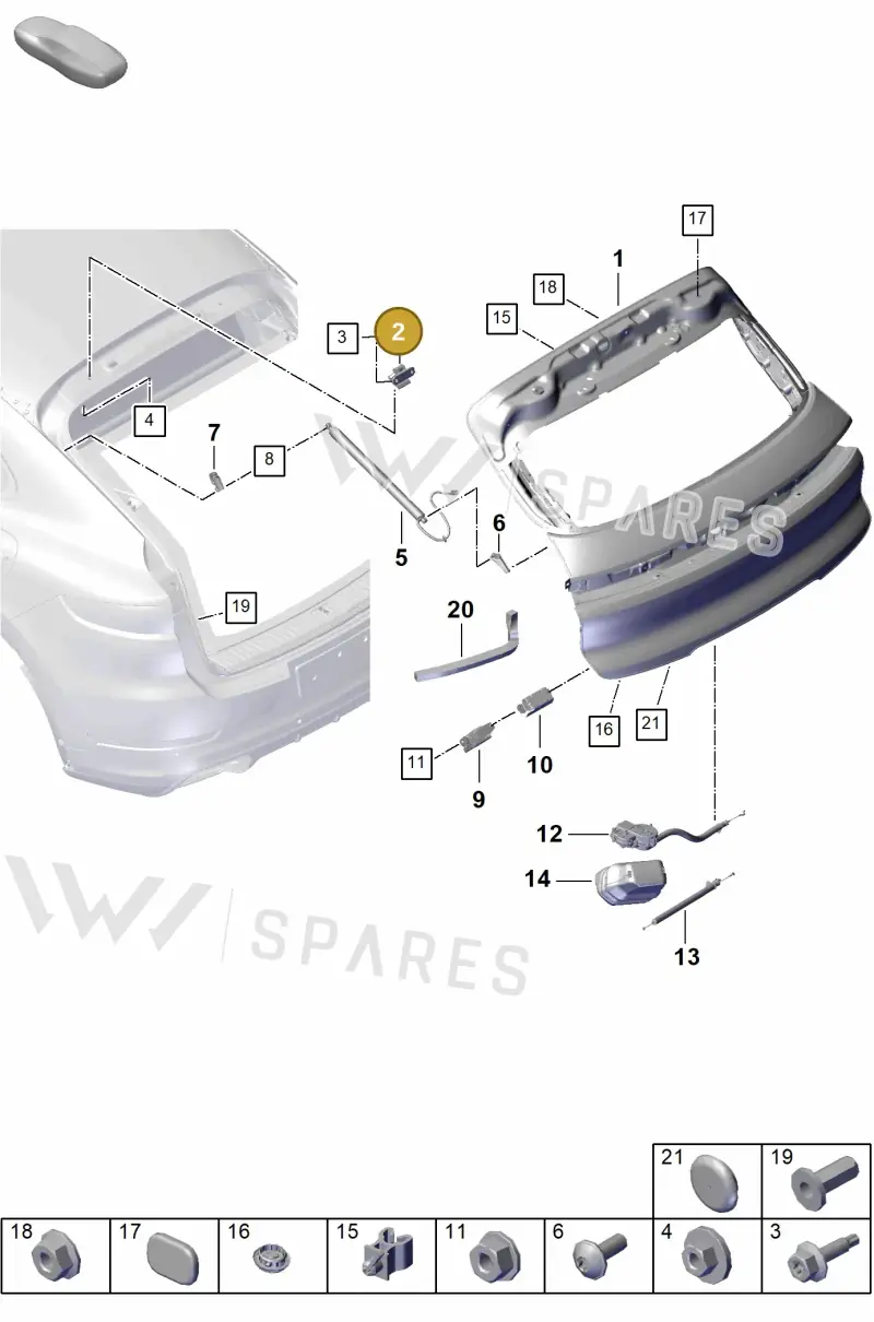 PAB827299 — Porsche Cayenne Coupe (2023-2023) diagram p60803100, position 2