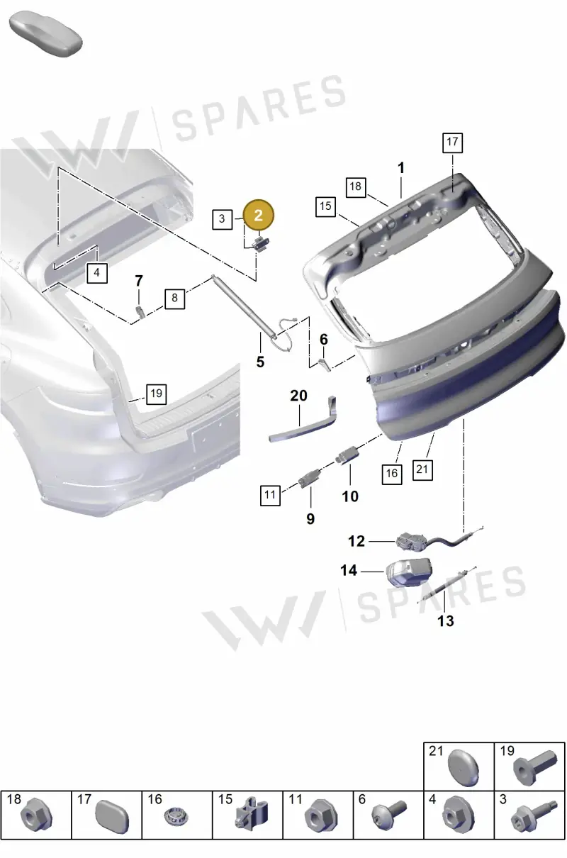 PAB827300 — Porsche Cayenne Coupe (2023-2023) diagram p60803100, position 2