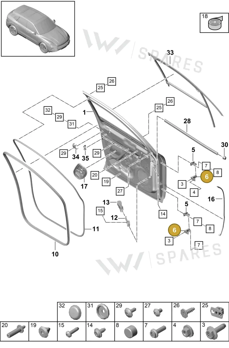 PAB833403 — Porsche Cayenne (2017-2023) diagram p51804000, position 6