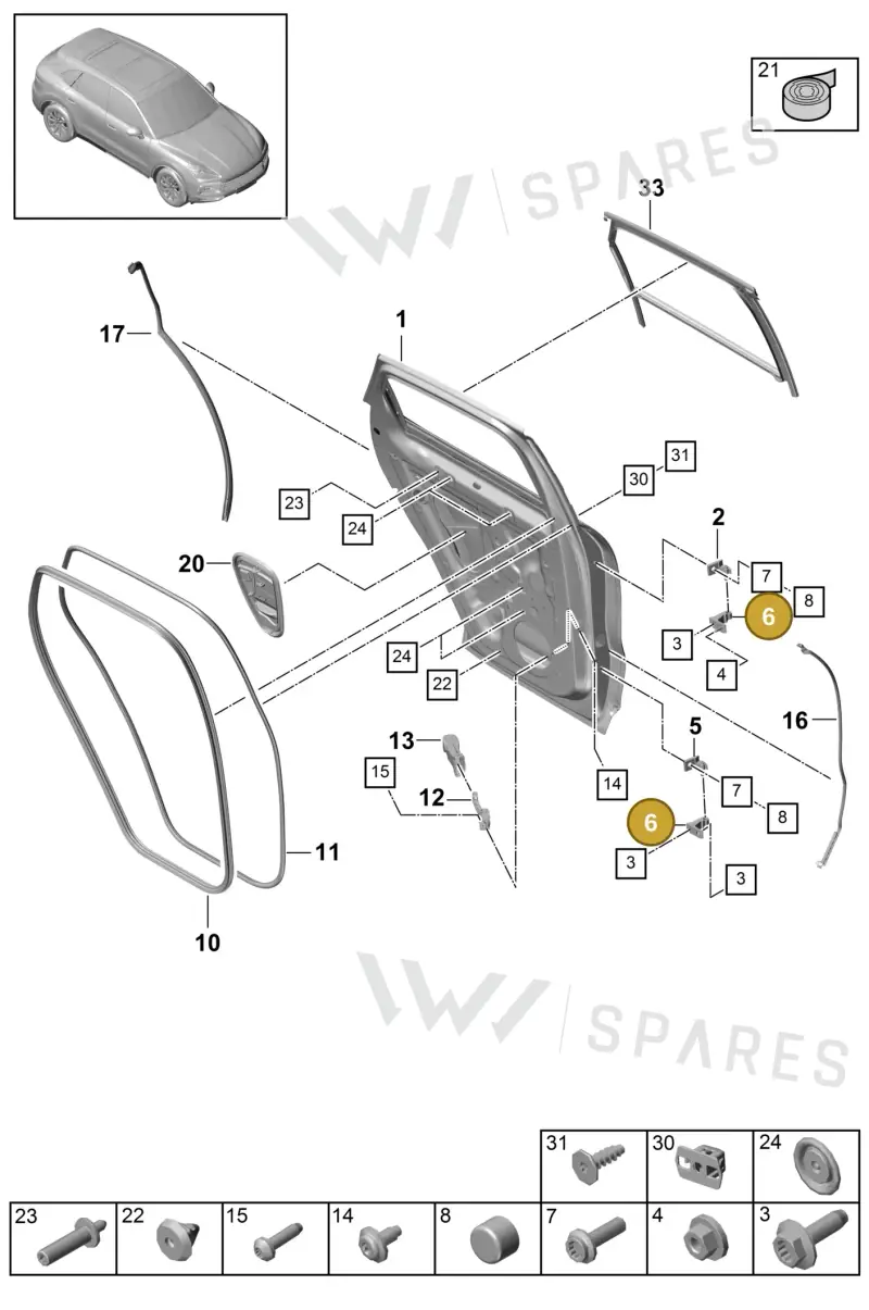 PAB83340400 — Porsche Cayenne (2017-2023) diagram p51804015, position 6