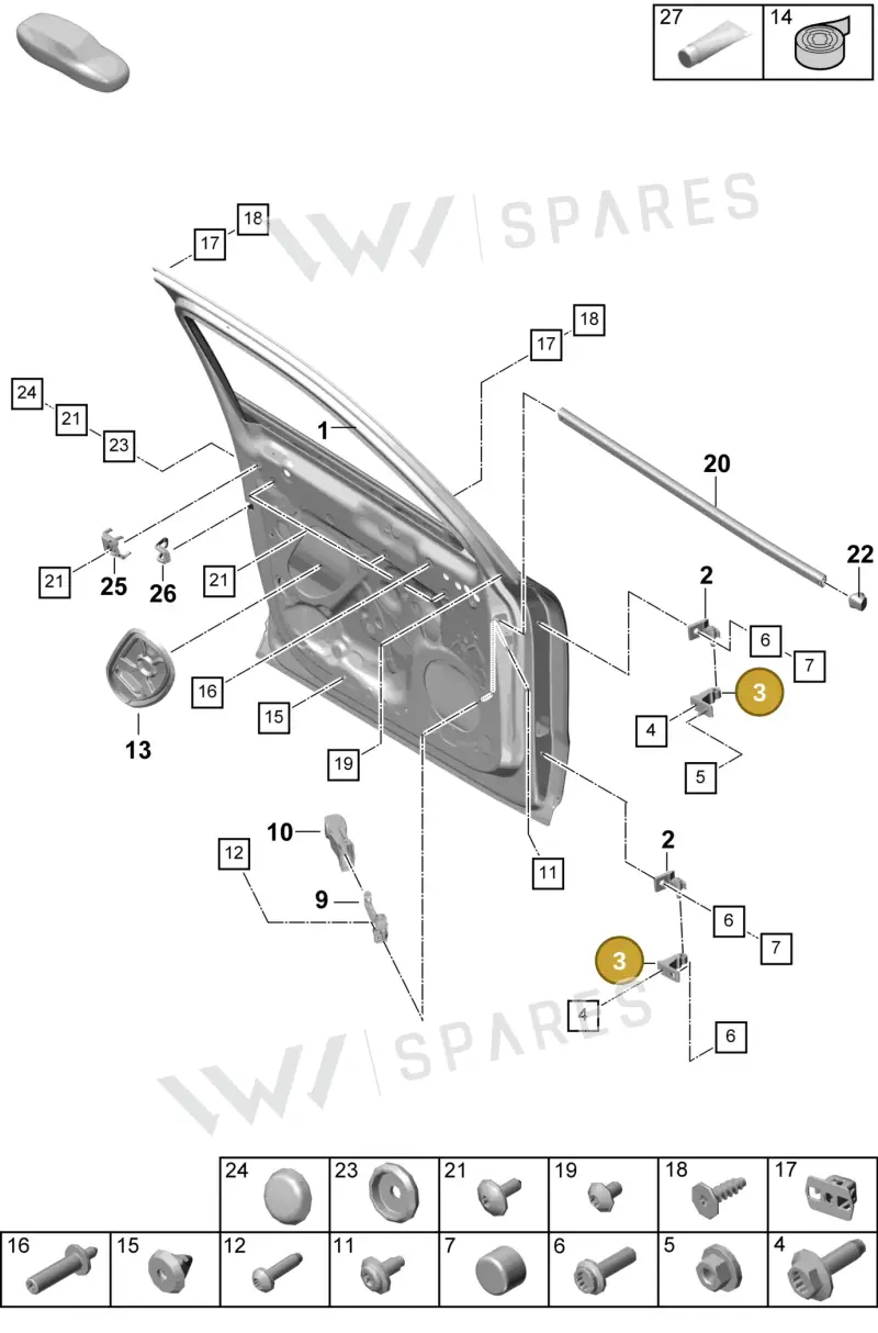 PAB833404 — Porsche Cayenne Hybrid Coupe (2023-) diagram p60804000, position 3