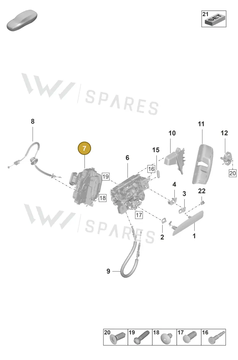 PAB837015A — Porsche Taycan Sport Turismo (2019-2024) diagram p56804100, position 7