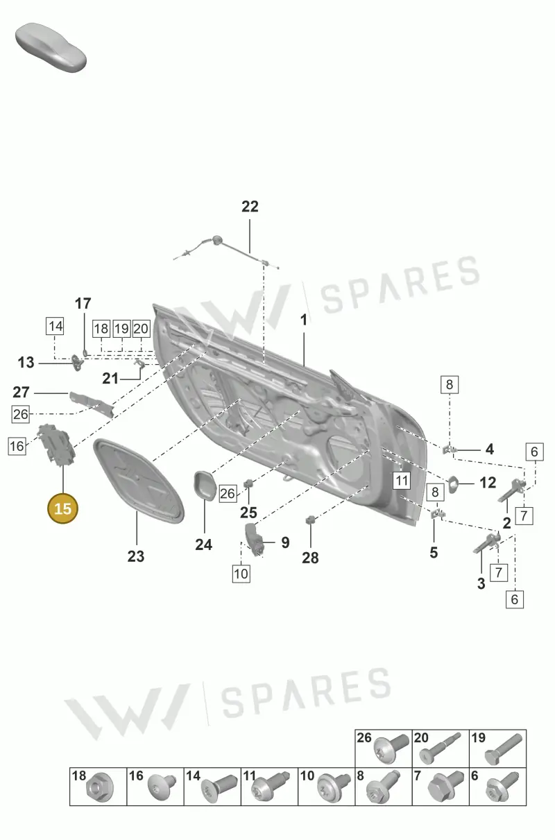 PAB837015B — Porsche 911 (2021-2022) diagram p53804000, position 15