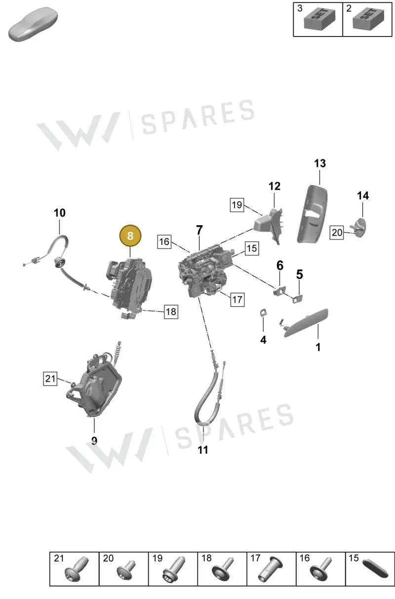 PAB837015B — Porsche Taycan Sport Turismo (2023-2025) diagram p64804200, position 8