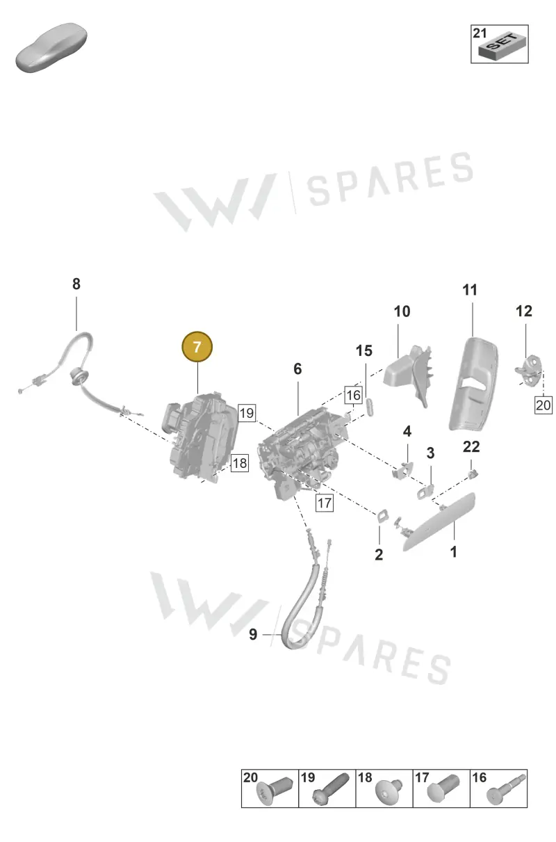 PAB837016 — Porsche Taycan Sport Turismo (2019-2024) diagram p56804100, position 7