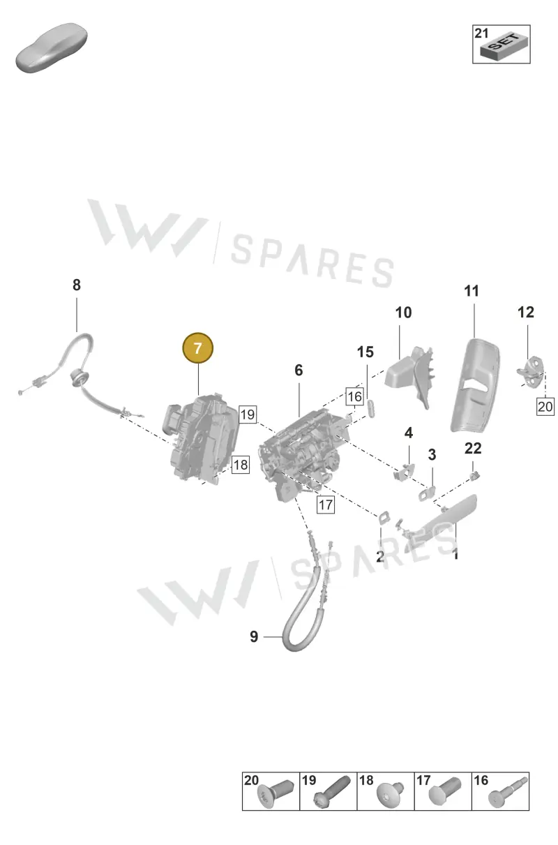 PAB837016A — Porsche Taycan Sport Turismo (2019-2024) diagram p56804100, position 7
