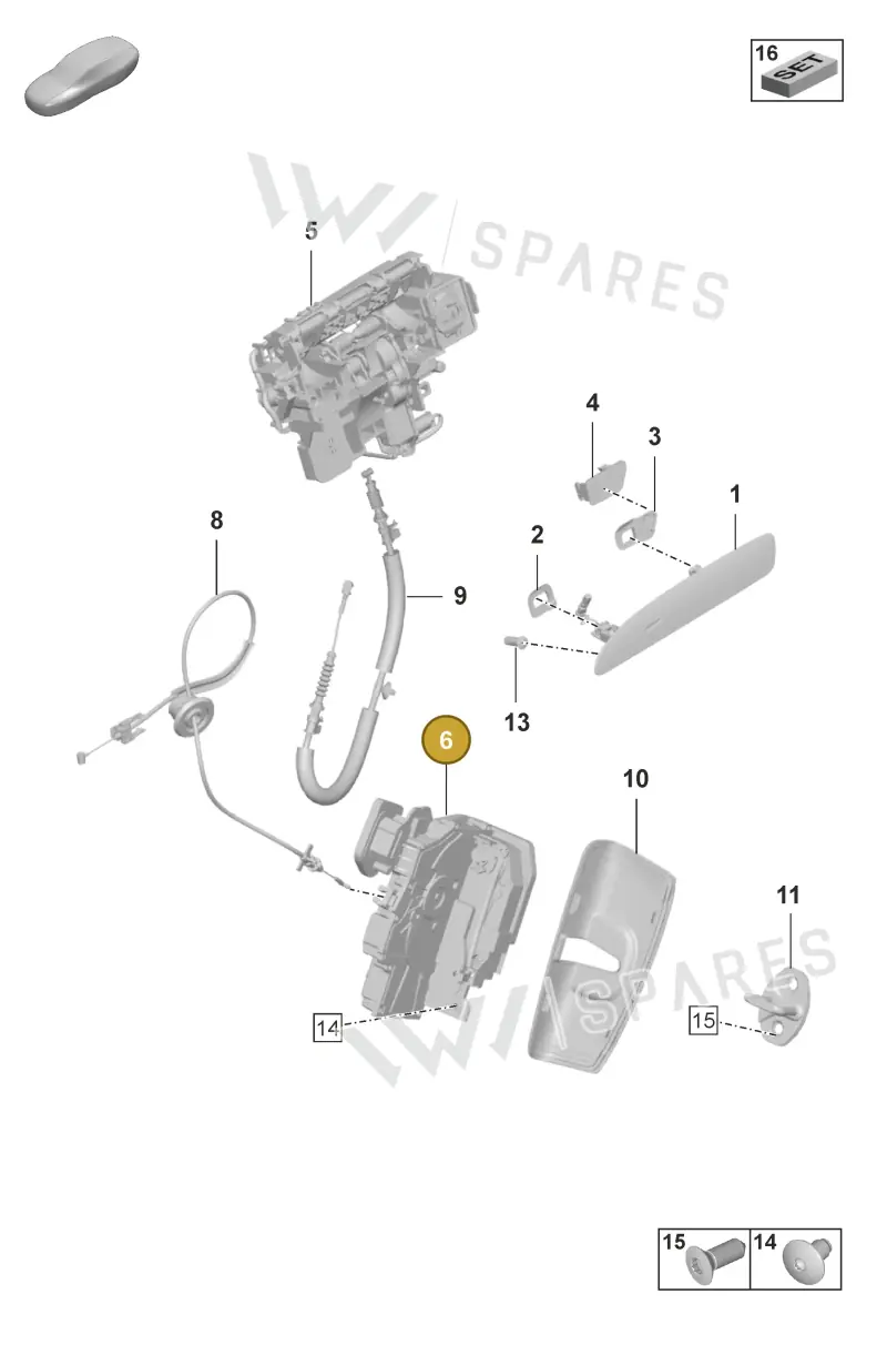 PAB839015 — Porsche Taycan Sport Turismo (2019-2024) diagram p56804300, position 6