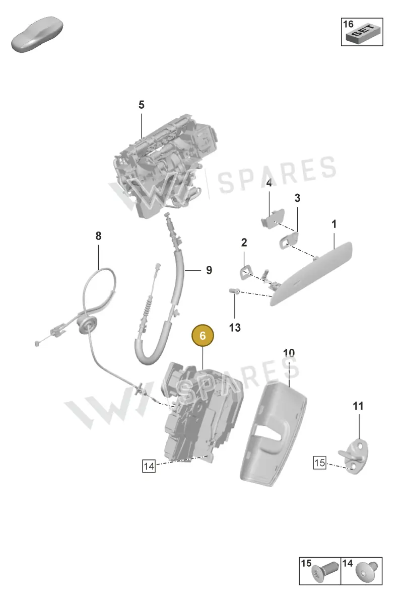 PAB839015A — Porsche Taycan Sport Turismo (2019-2024) diagram p56804300, position 6