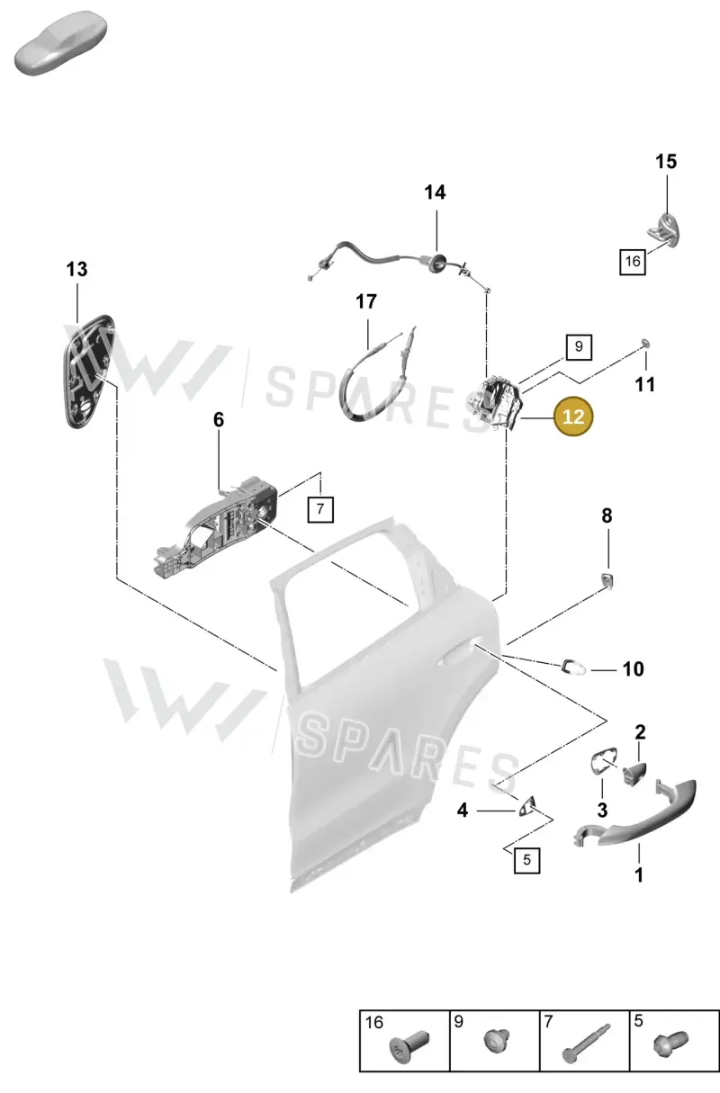 PAB839016B — Porsche Cayenne Coupe (2023-2023) diagram p60804250, position 12