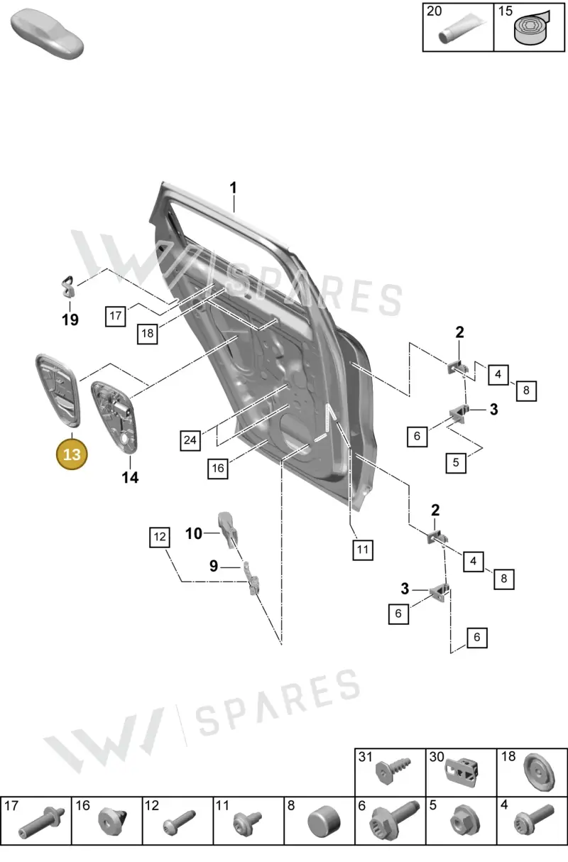 PAB839916 — Porsche Cayenne Coupe (2023-2023) diagram p60804050, position 13