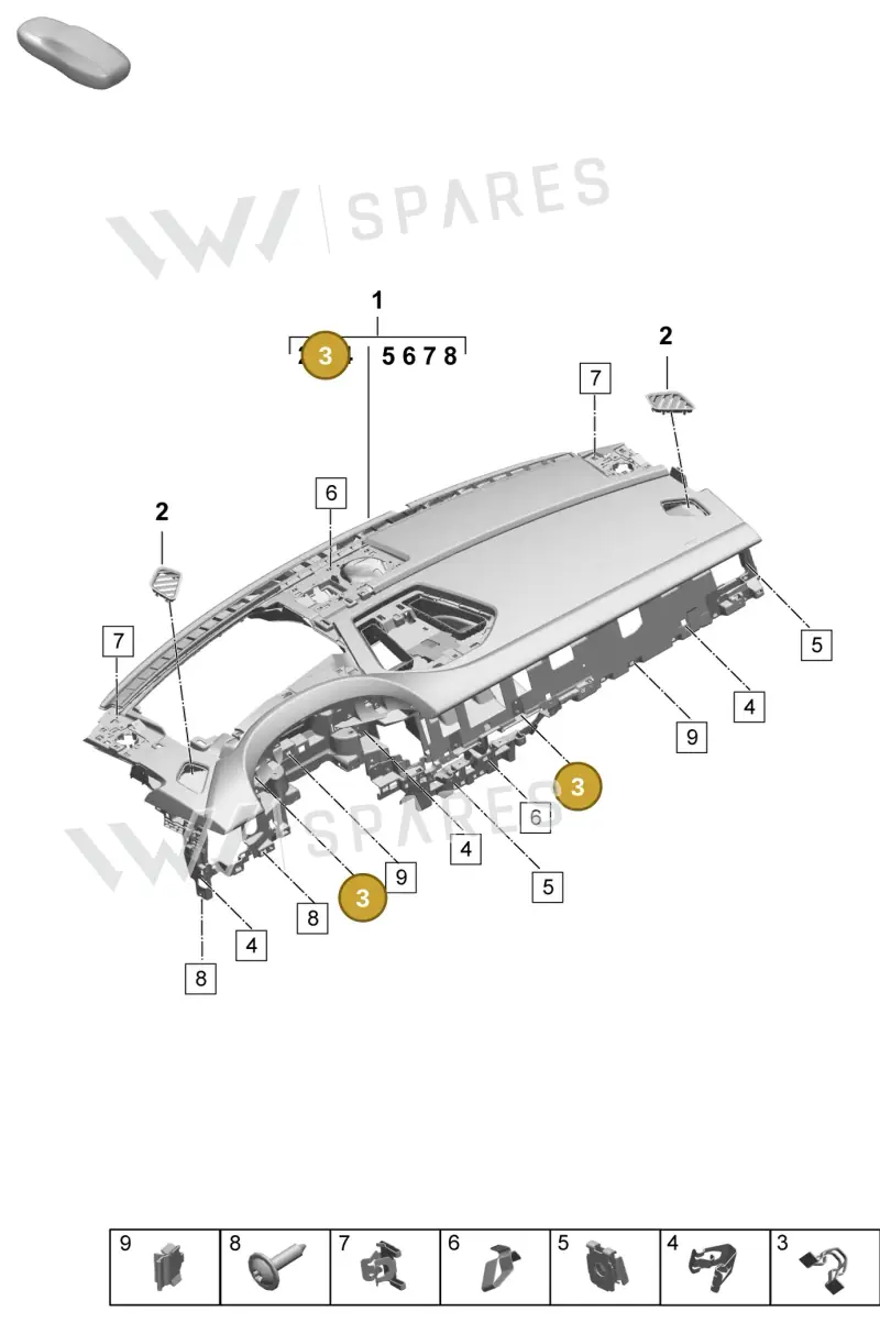 PAB853107 — Porsche Macan (2024-2024) diagram p61809000, position 3