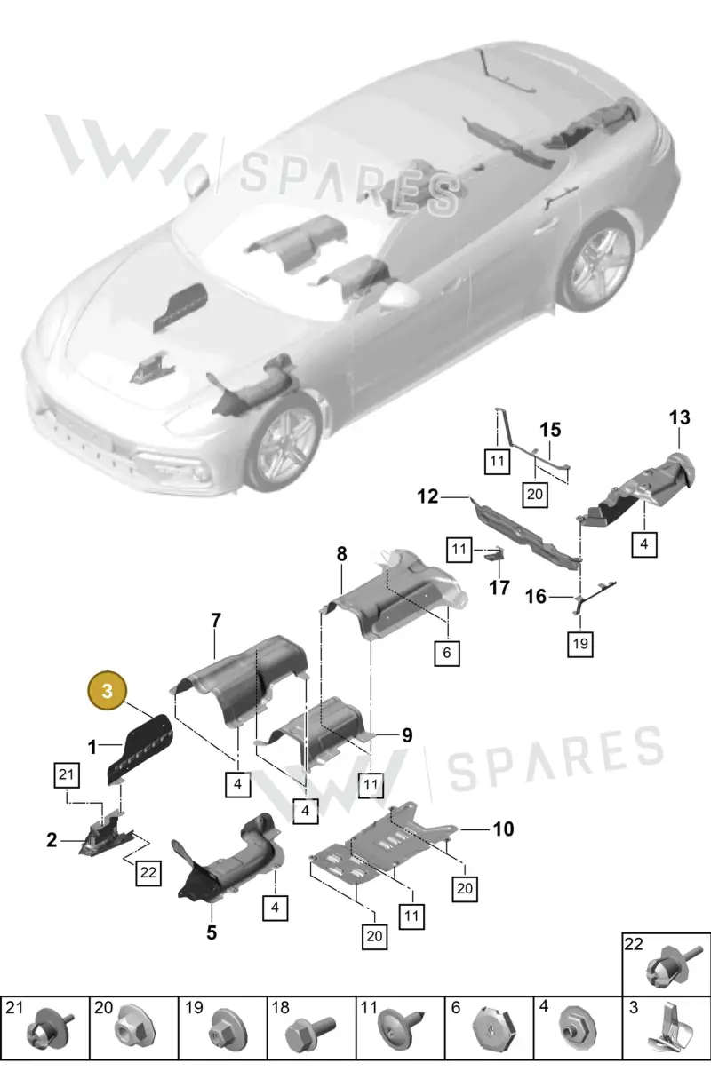 PAB863203 — Porsche Panamera (2016-2020) diagram p49801080, position 3